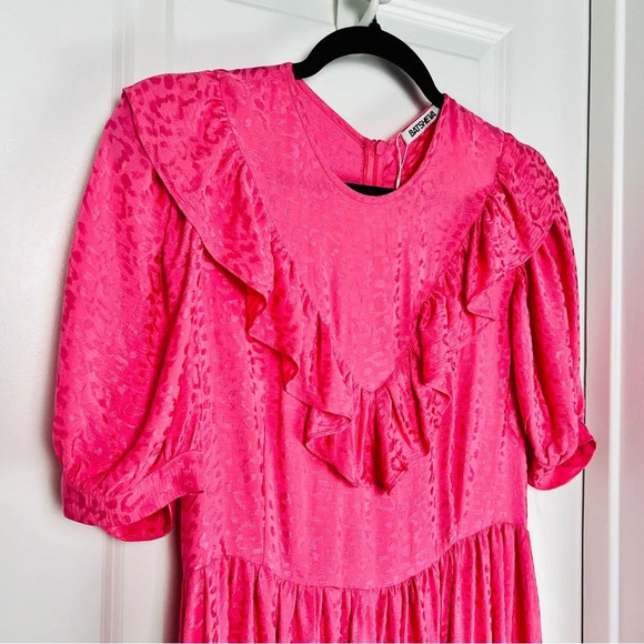 Batsheva Silk May Nap Dress Ruffled Midi Prairie 0 XS Rare - Picture 4 of 10